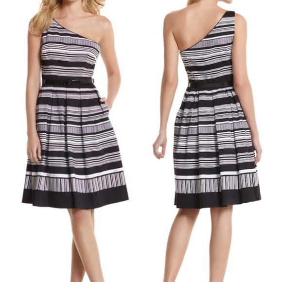 White House Black Market Dresses & Skirts - WHBM Striped One Shoulder Sundress Size